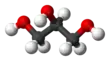 Ball-and-stick model of glycerol