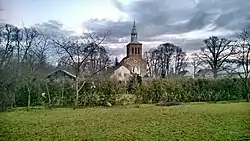 Czelin with the Our Lady of Częstochowa church