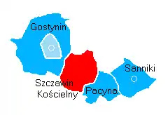 Location within Gostynin County