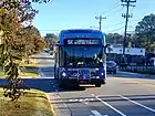 GoDurham #2101 operating on the now-defunct 5K route. This is one of the two electric buses given to GoDurham.