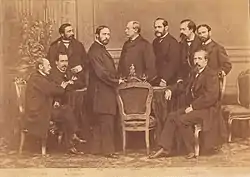 Image 66Members of the provisional government after the 1868 Glorious Revolution, by Jean Laurent. (from History of Spain)