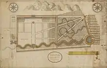 Image 7A plan of a formal garden for a country estate in Wales, 1765 (from Garden design)