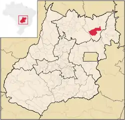 Location in Goiás  state