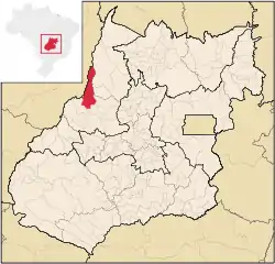 Location in Goiás  state