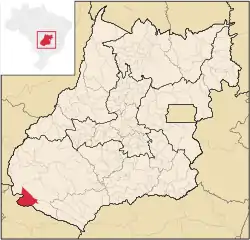 Location in Goiás  state