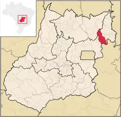 Location in Goiás  state