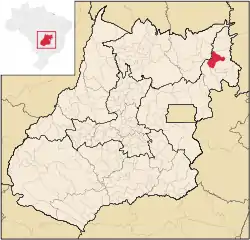 Location in Goiás  state