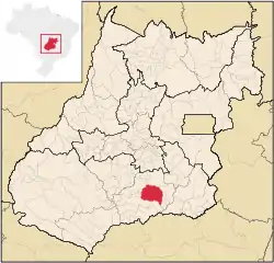 Location in Goiás  state