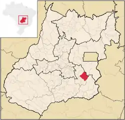 Location in Goiás  state