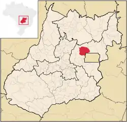 Location in Goiás  state