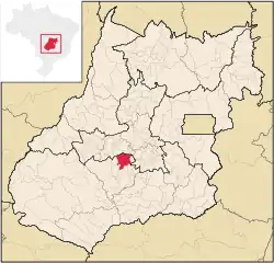 Location in Goiás  state