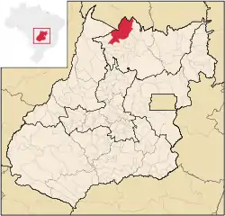 Location in Goiás  state