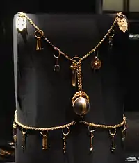 Gepid gold necklace with 52 pendant amulets, in the Kunsthistorisches Museum, Vienna