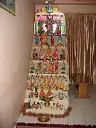 Display of the Navratri Golu in seven steps in Tamil Nadu