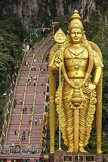 Lord Murugan Statue, Batu Caves, Malaysia, 140 feet (42.7 m).