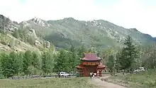 One of the entrances to Gorkhi-Terelj National Park.