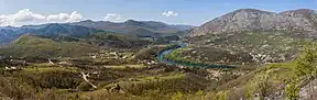 Panoramic view on Gornji Orahovac area and the Trebišnjica valley