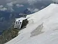 The old Goûter Hut, in front the winter room