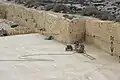 Cutting limestone blocks at a quarry in Gozo, Malta