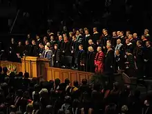 Kerr at the April 2008 BYU graduation ceremony