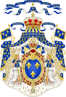 A cloud compartment in the coat of arms of the Kingdom of France.