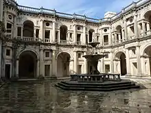 Cloister of the Convent of Christ, Tomar, Portugal, (1557–1591), Diogo de Torralva and Filippo Terzi.