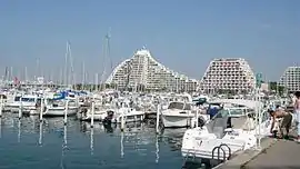 The marina of La Grande-Motte and the grande pyramide