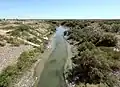 The Pecos River flowing south of Grandfalls, Texas