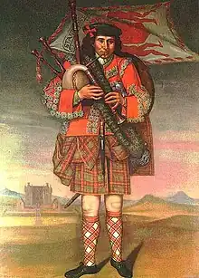 William Cummimg, Clan Grant piper, painted 1714