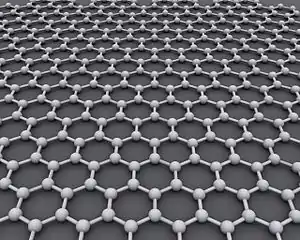 The ideal crystalline structure of graphene is a hexagonal grid.