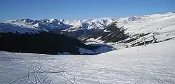 Grau Roig and the valley of the Valira d'Orient surrounded by Pyrenean peaks