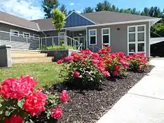 Newly renovated Gray Public Library provides a media hub with books, movies, music, and more.