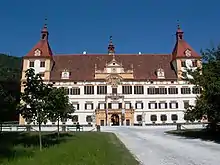 Façade with entry portal