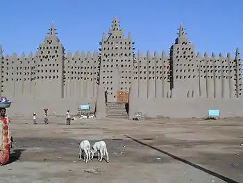 Great Mosque of Djenné, famous building made from banco, a type of adobe