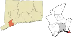 Map of Greater Bridgeport showing Lordship