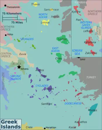 Image 44Regions for Greek islands (from List of islands of Greece)