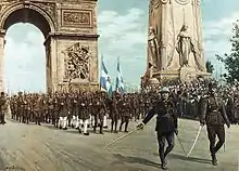 Greek troops in the victory march, Paris, 1919