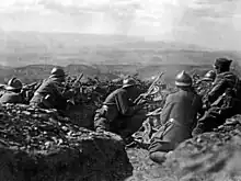 Greek soldiers during the Greco-Turkish War (1919–1922) wearing Adrian helmets