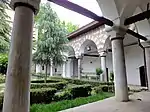 Interior courtyard of the madrasa of the Green Mosque complex