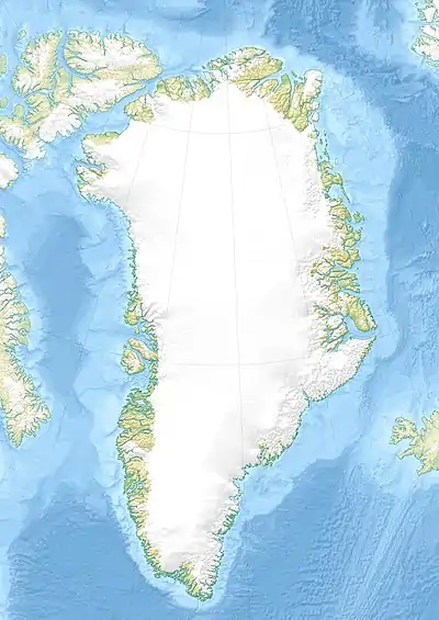 Map showing the location of Sif Glacier