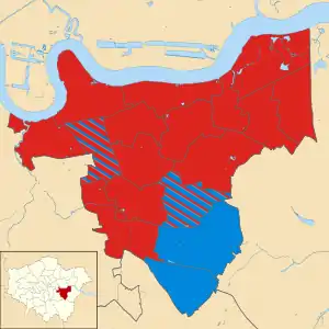 Greenwich 2018 results map