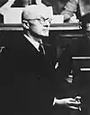 Gregor Ebner during the Nuremberg Trials