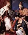 Doge Morosini offers Reconquered Morea to Venice