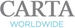 Carta Worldwide logo in grey and blue