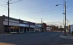 Commercial buildings along Queen Street