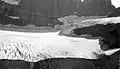 Grinnell Glacier (foreground) connected to The Salamander Glacier (upper right) as photographed in 1911