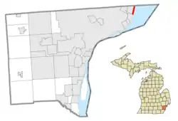 Last remaining portion within Wayne County at the 2000 census before incorporation as the city of Grosse Pointe Shores in 2009