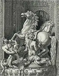 Apollo's horses groomed by two Tritons  by Gaspard and Balthazard Marsy, ca. 1670