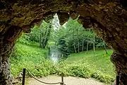 Looking out from the Grotto