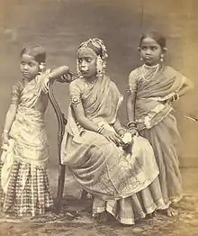 Image 13Tamil girls dressed in traditional attire, ca. 1870, Tamil Nadu, India. (from Tamils)